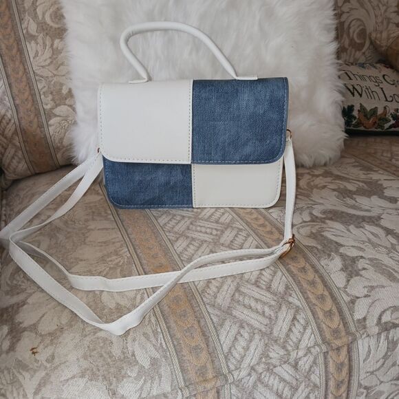 Denim Shoulder Bag, Purse, Handbag, Crossbody Bag - Picture 7 of 8